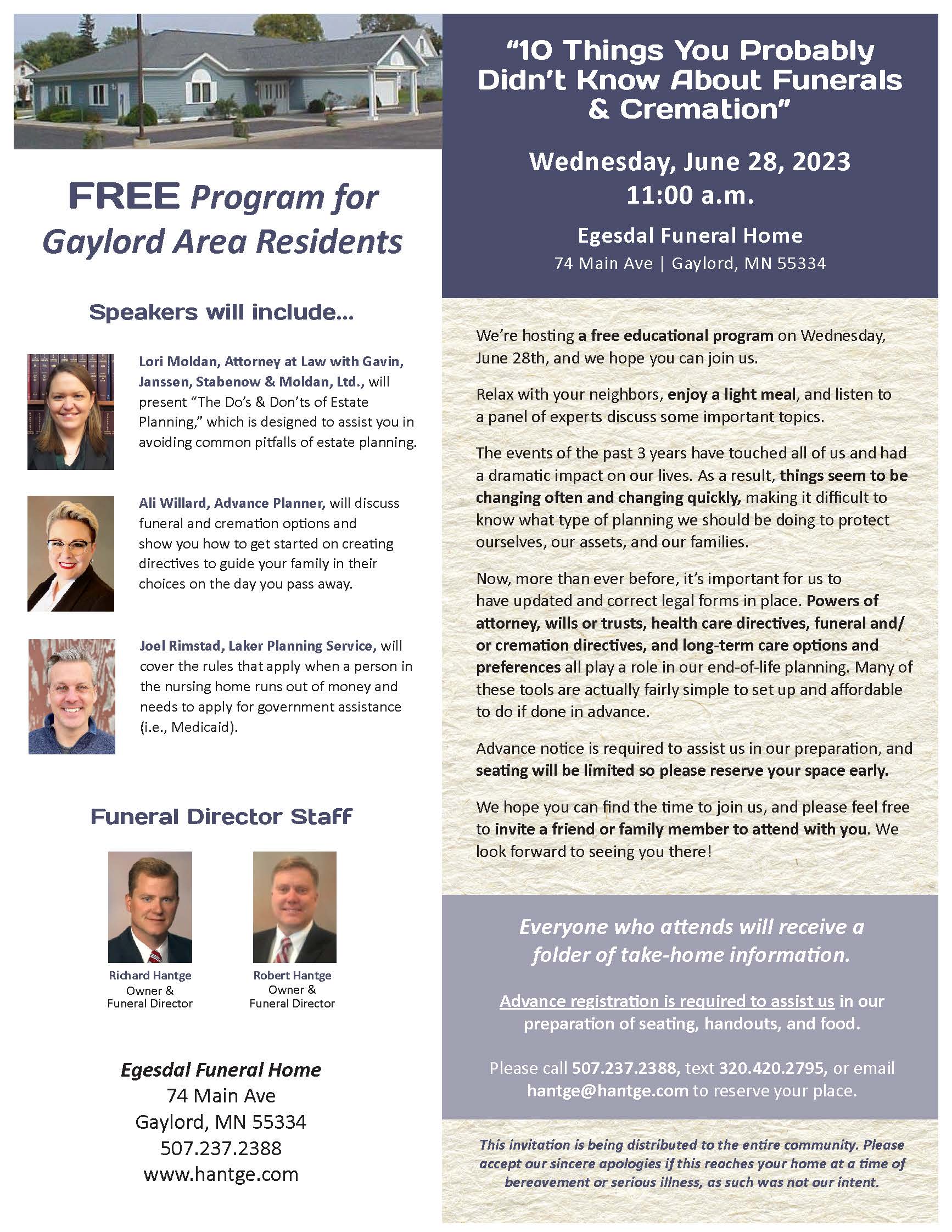 Hantge McBride Hughes Funeral Chapels and Crematory Dobratz, Dalin