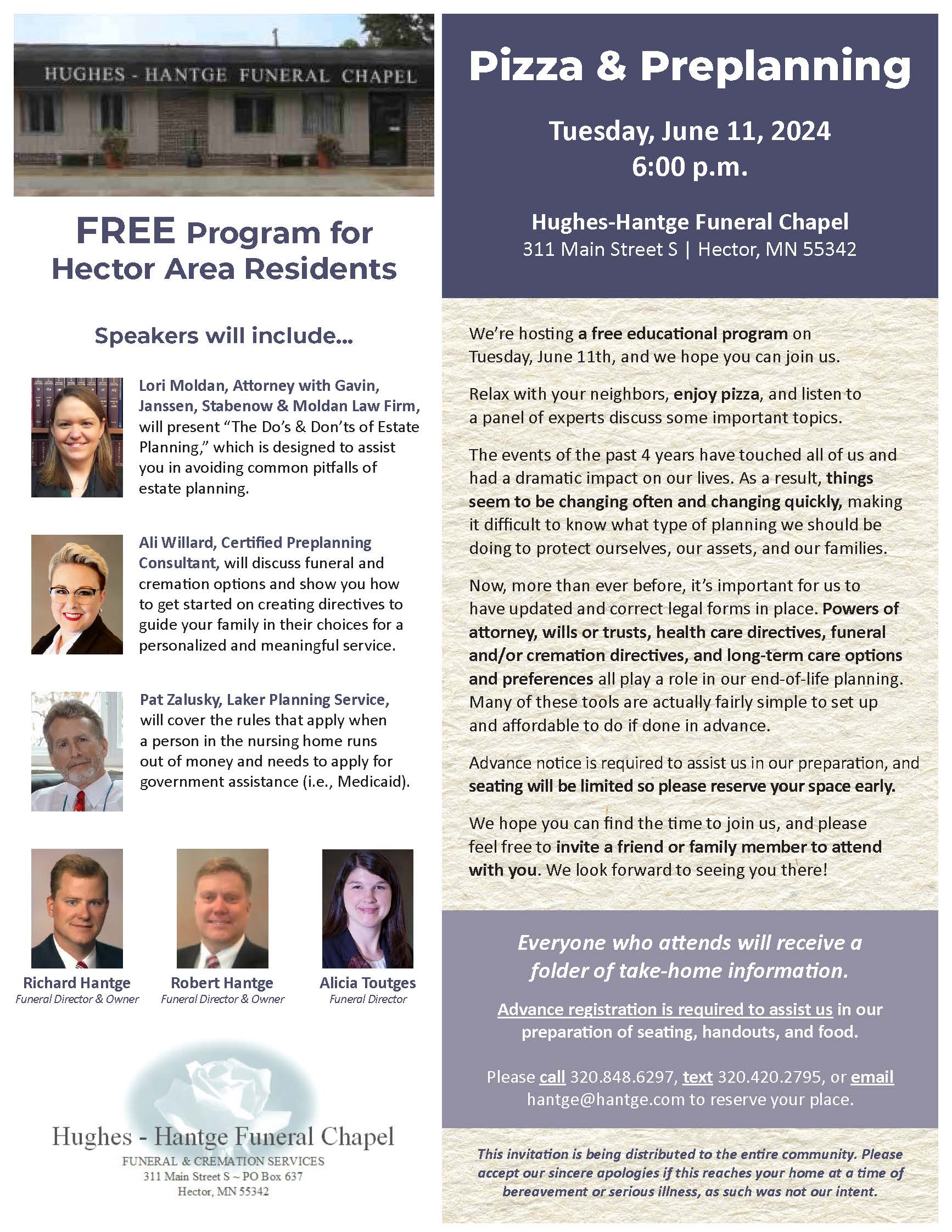 Hantge McBride Hughes Funeral Chapels and Crematory Dobratz, Dalin